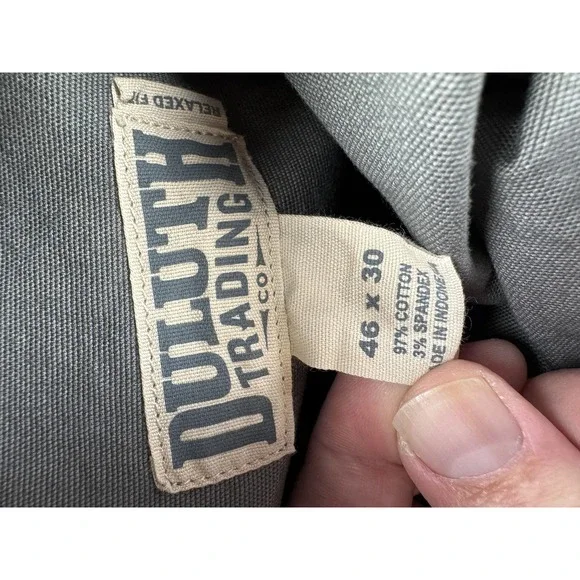 Duluth Trading Pants Mens 46x30 Gray DuluthFlex Fire Hose Carpenter Relaxed Fit - Picture 8 of 16